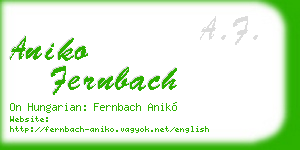 aniko fernbach business card